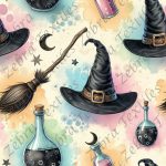 Chapeau noir et potion fond splash