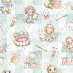 Dino dentiste fond plaid