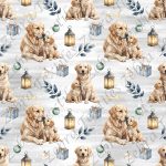 Golden blond cadeau bleu fond gris
