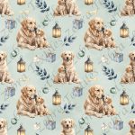 Golden blond cadeau bleu fond vert
