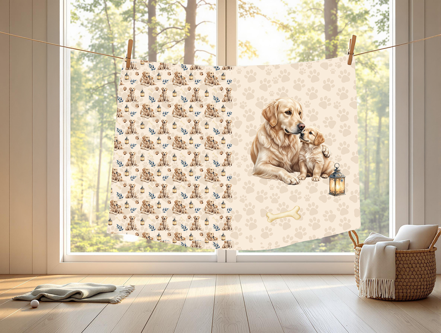 Golden blond fond empreinte