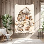 Hibou western fond sable