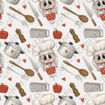 Lapin cuisinier et piment fond taupe