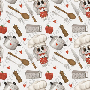 Lapin cuisinier et piment fond taupe