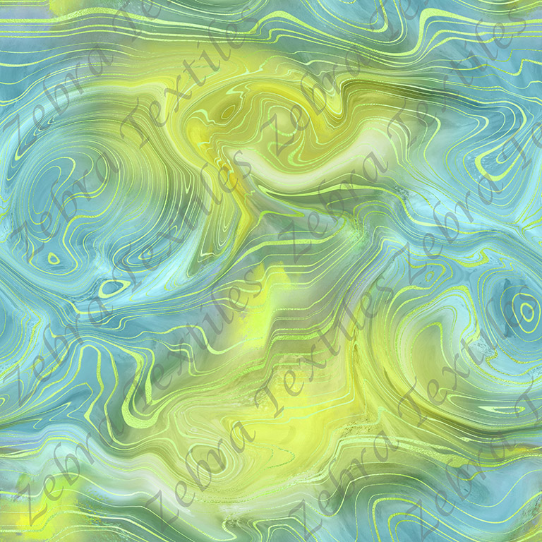 Marbré jaune et bleu
