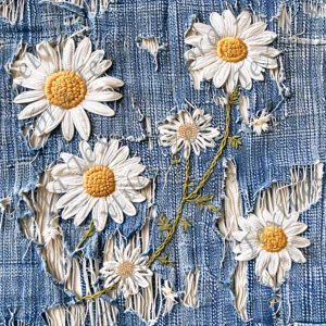 Marguerite jeans déchiré imitation