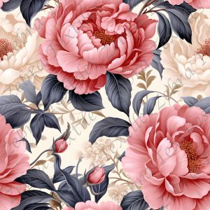 Pivoine rose et crème