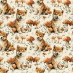 Shiba et champignon