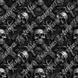 Skull pirate gris