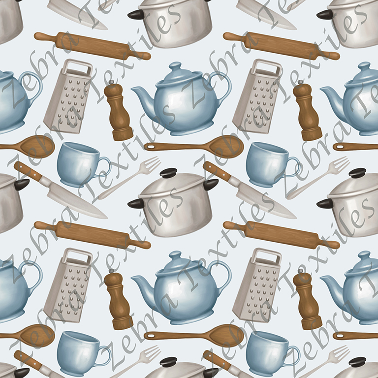 Vaisselle bleue fond taupe