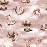 Chat coquet western fond rose