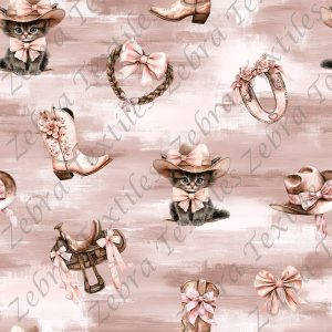 Chat coquet western fond rose