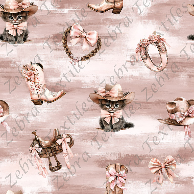 Chat coquet western fond rose