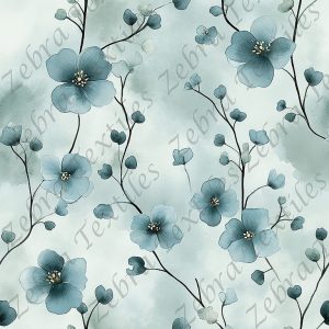 Floral et feuillage sarcelle