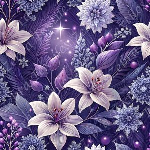 Floral feuillage mauve