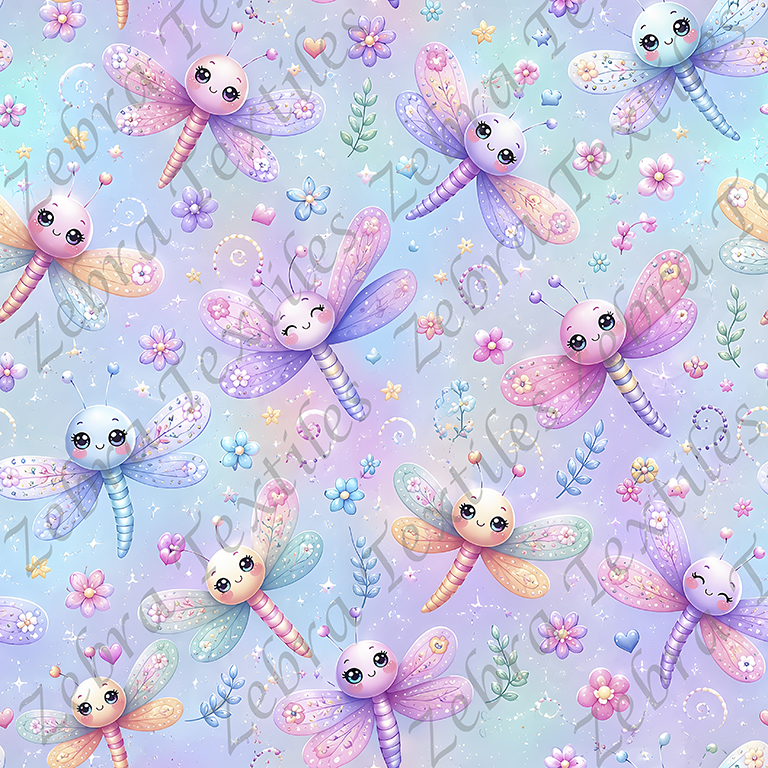 Libellule mignonne colorée