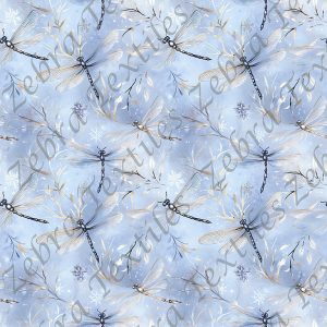 Libellule vitrail mauve bleu
