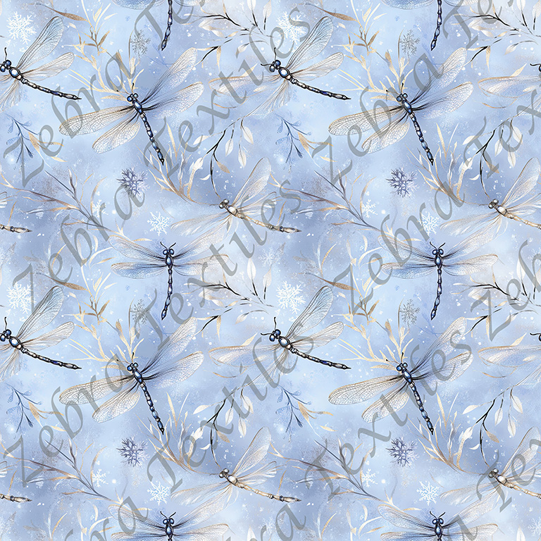 Libellule vitrail mauve bleu