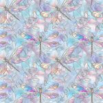 Libellule vitrail mauve rose