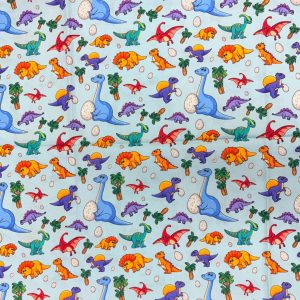 Dinosaure et oeuf fond bleu
