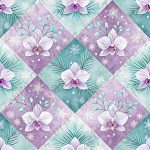 Orchidée mauve plaid