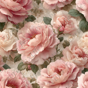 Pivoine rosé et feuille