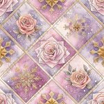 Rose rosé flocon or plaid