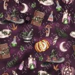 Sorcière des bois et potion fond mauve