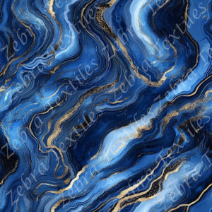 Agate colorée bleue foncé or