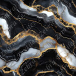 Agate colorée noire or