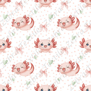 Axolotls et boucle fond pois