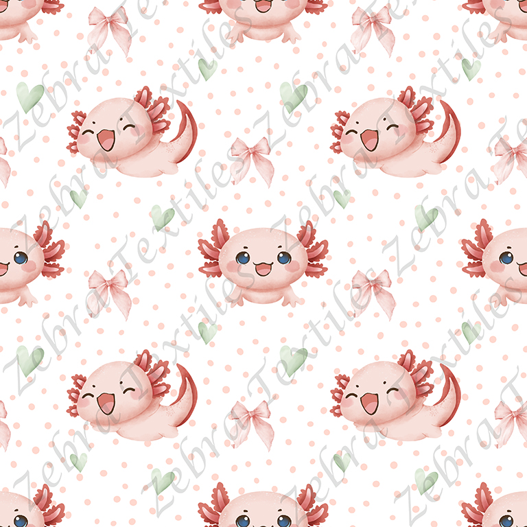 Axolotls et boucle fond pois
