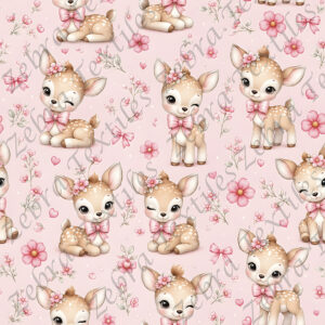 Bébé bambi mignon floral rose