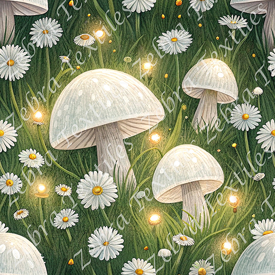 Champignon féérique blanc lumineux