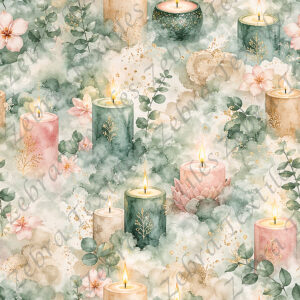 Chandelle rose vert floral