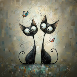 Chat amusant noir
