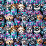 Chien et pull coeur