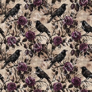 Corbeau gothique floral