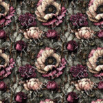 Floral gothique fond grunge