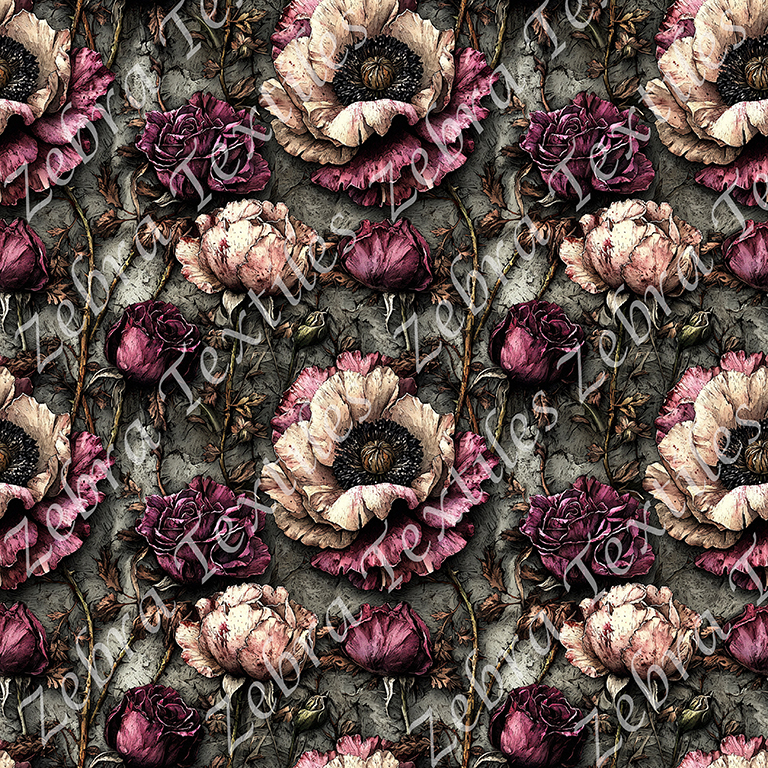 Floral gothique fond grunge