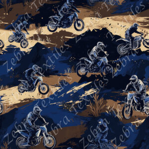 Motocross bleu au champs