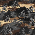 Motocross grise au champs