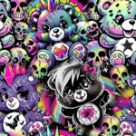 Ourson punk coloré