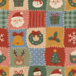 Plaid Noël à carré de couleur