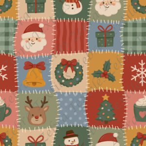 Plaid Noël à carré de couleur