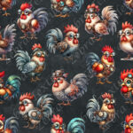 Poulet et lunette fond grunge