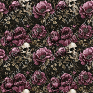 Skull floral gothique