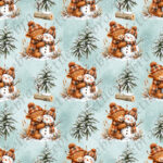 Vache bonhomme de neige fond aqua