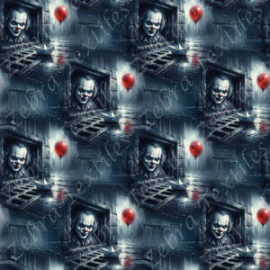 Clown effrayant grunge gris