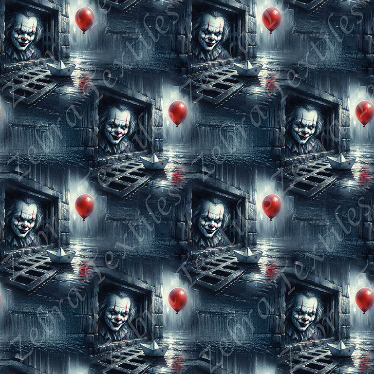 Clown effrayant grunge gris